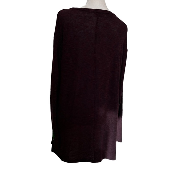 A.N.A. Long Sleeved light Sweater Plum with Silver reflective Sparkle size M - Picture 4 of 11
